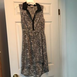 Zebra print high low dress